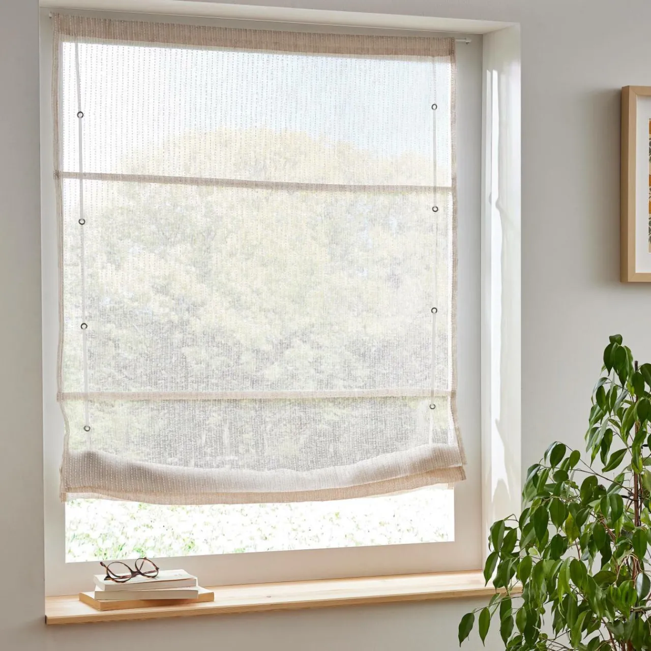 Store|EMINZA Store bateau passe-tringle (90 x 180 cm) Arthur Beige