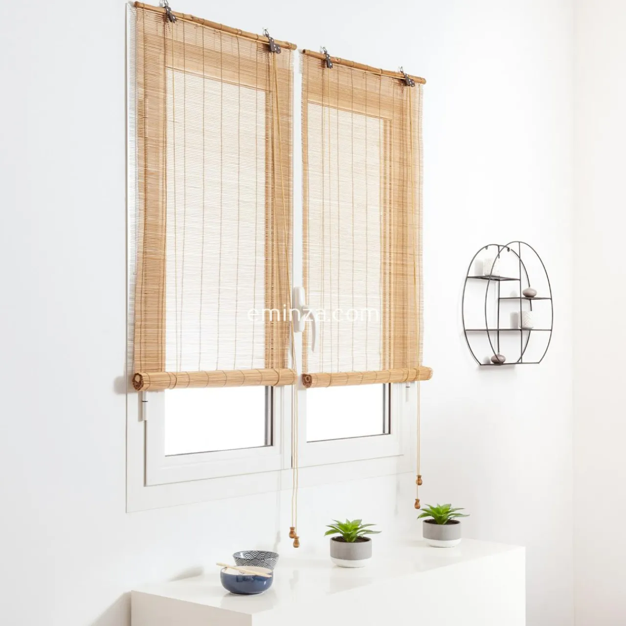 Store|LUANCE Store enrouleur à baguettes (60 x 180 cm) Bambou Naturel Sable