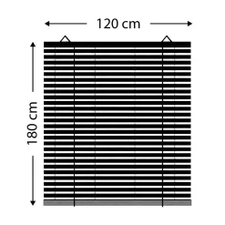 Store|LUANCE Store enrouleur à lattes (120 x 180 cm) Bambou Gris clair et Gris foncé