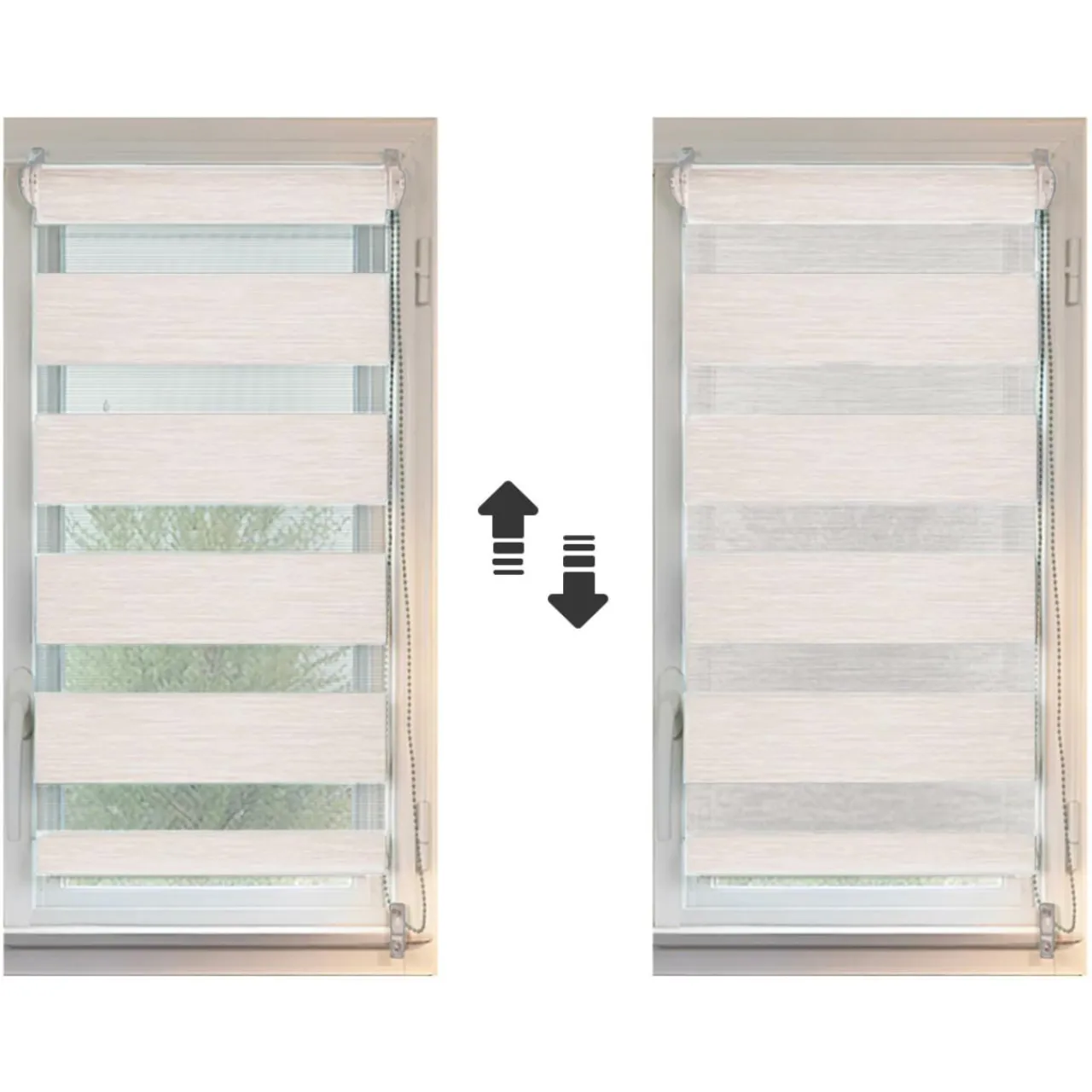 Store|LUANCE Store enrouleur Jour / Nuit (45 x H180 cm) Beige chiné