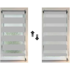 Store|LUANCE Store enrouleur Jour / Nuit (45 x 180 cm) Gris clair