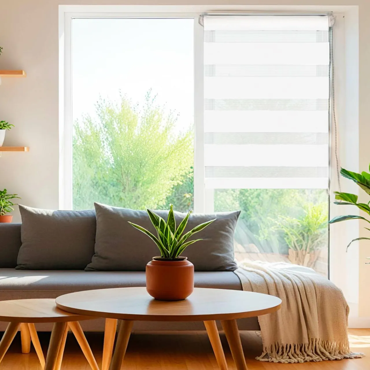 Store|LUANCE Store enrouleur Jour / Nuit (75 x 250 cm) Blanc