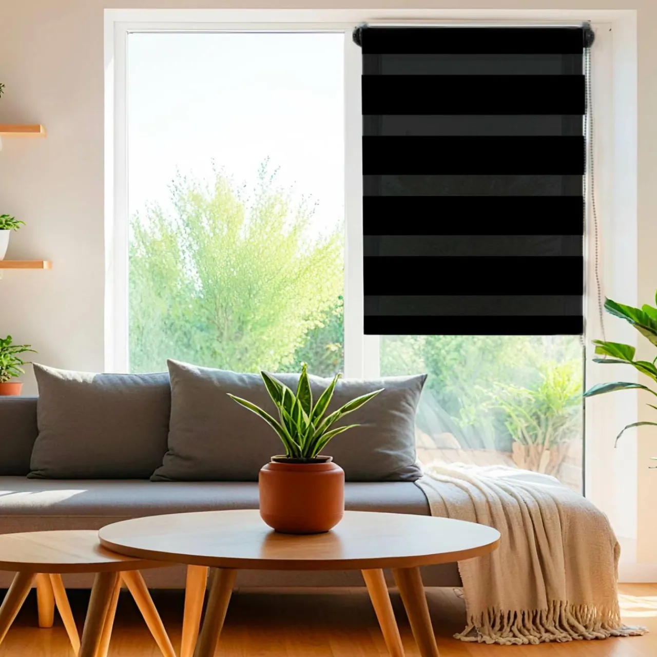 Store|LUANCE Store enrouleur Jour / Nuit (60 x 180 cm) Noir