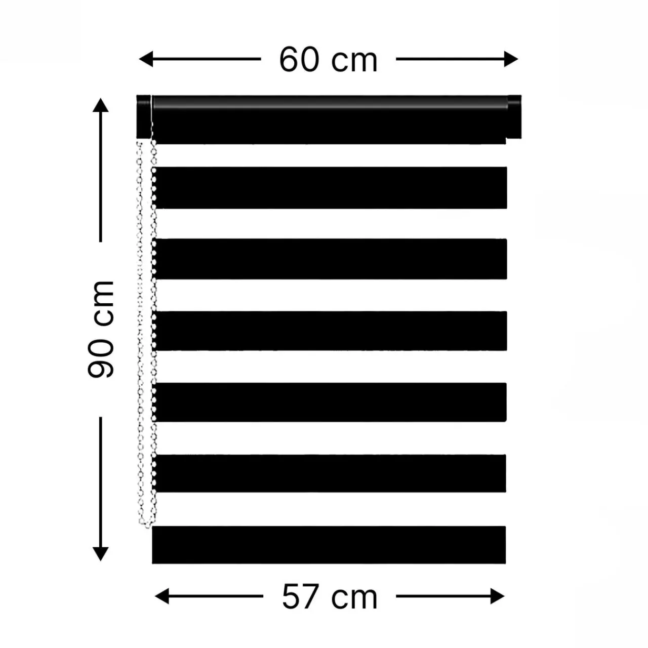 Store|LUANCE Store enrouleur Jour / Nuit (60 x 90 cm) Blanc