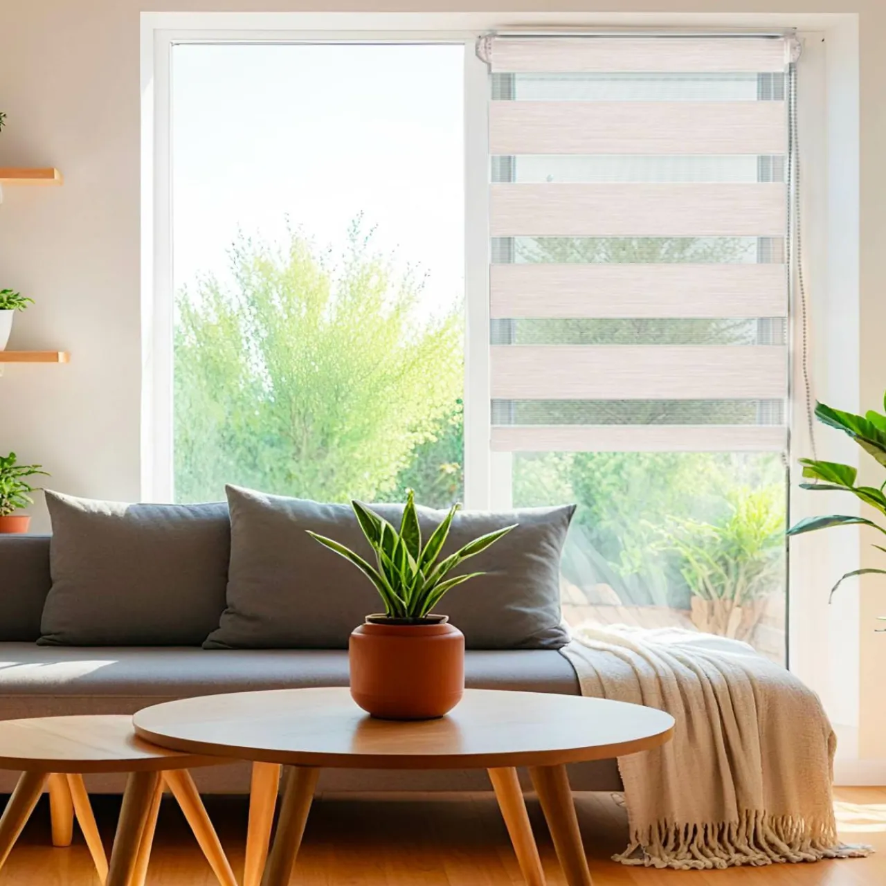 Store|LUANCE Store enrouleur Jour / Nuit (90 x H180 cm) Beige chiné