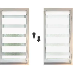 Store|LUANCE Store enrouleur Jour / Nuit (90 x 180 cm) Blanc