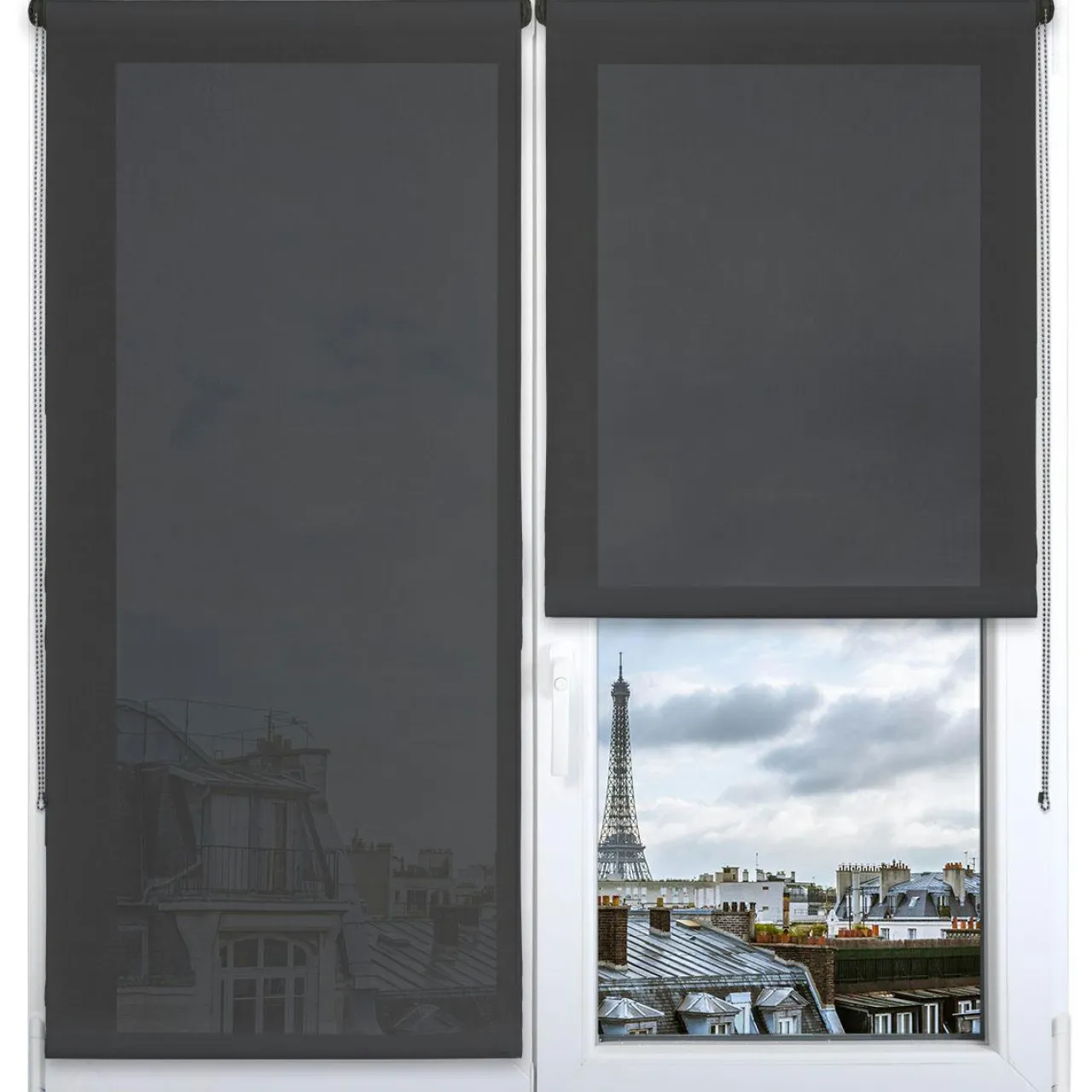 Store|LUANCE Store enrouleur tamisant (150 x 180 cm) Pure béton Gris