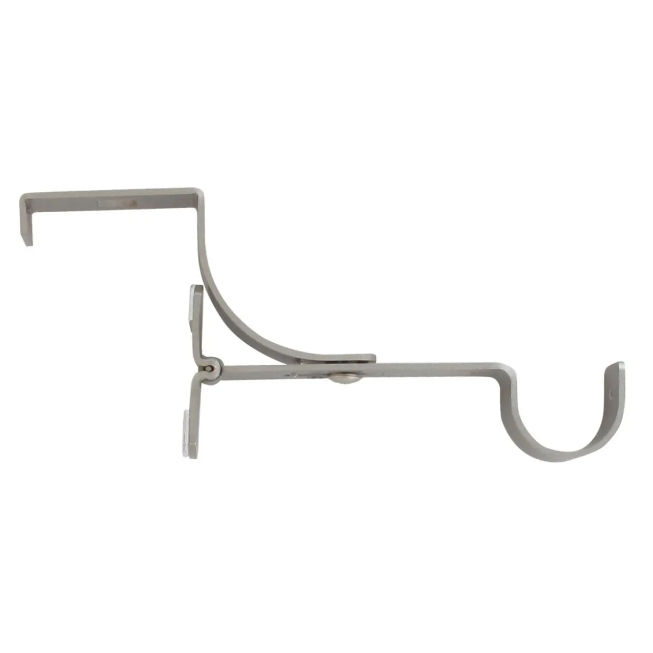 Tringle Voilage Et Support|LUANCE Support à tringle pour caisson de volet roulant (L135 / D28 mm) mat Argent