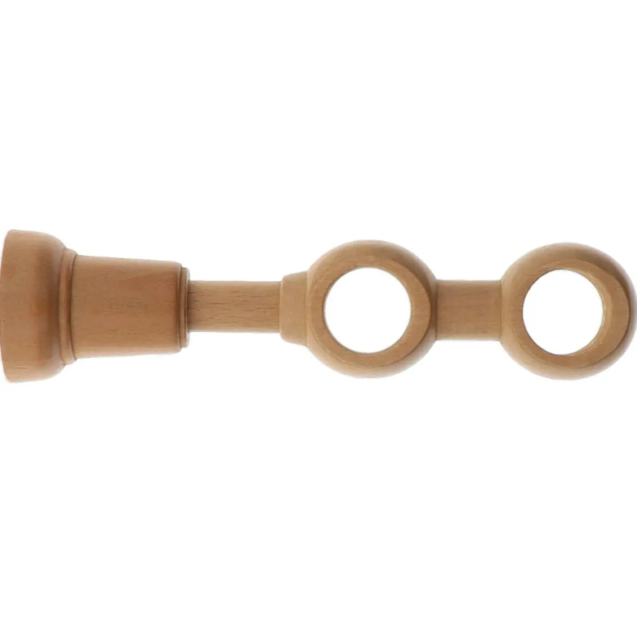 Tringle Plafond|Tringle À Rideau, Barre Et Support|LUANCE Support tringle double fixe bois (L21.5 cm /D28 mm) Nils Vernis Beige