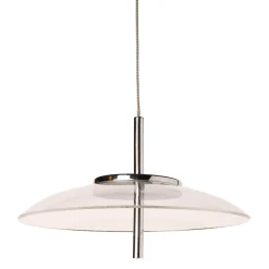 Lampe Suspension|OSTARIA Suspension aluminium sixties LED (D20 cm) UFO Transparent