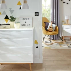 Lampe Suspension|ATMOSPHERA Suspension bois et métal (D15 cm) Break he Blanc