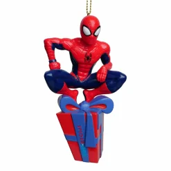 Déco De Noël Disney|Décoration De Sapin|CHRISTMAS INSPIRATIONS Suspension de fête (H10 cm) Disney Spiderman Rouge