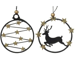 Décoration De Sapin|KAEMINGK Suspension de fête (H10 cm) Pluie d'étoiles Or