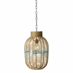 Luminaire Jardin|Eclairage Extérieur|#N/A Suspension de jardin solaire résine tressée LED (D27 cm) Toscane Vert