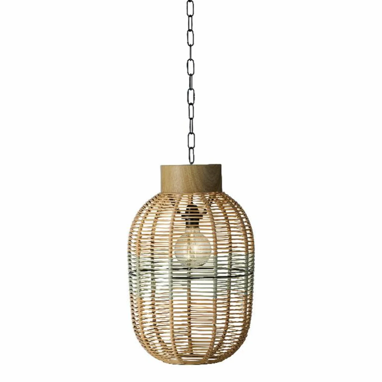 Luminaire Jardin|Eclairage Extérieur|#N/A Suspension de jardin solaire résine tressée LED (D27 cm) Toscane Vert