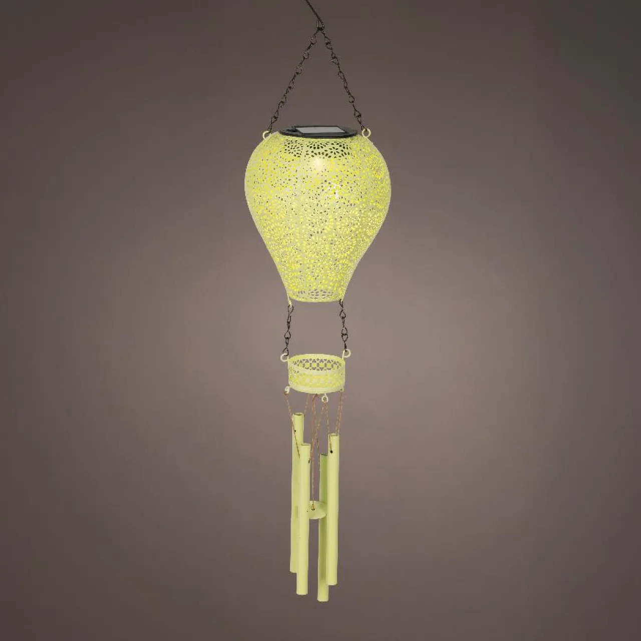 Luminaire Jardin|Eclairage Extérieur|KAEMINGK Suspension de jardin solaire LED (H56 cm) Montgolfière e Vert