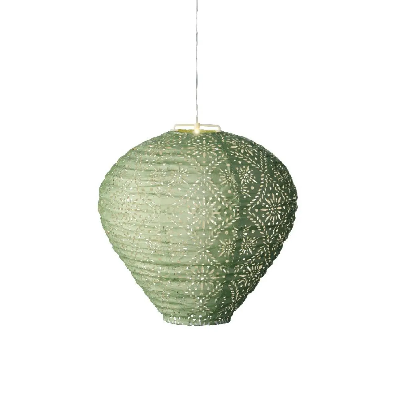 Luminaire Jardin|Eclairage Extérieur|KAEMINGK Suspension de jardin solaire (H28 cm) Lanterne ajourée e Vert