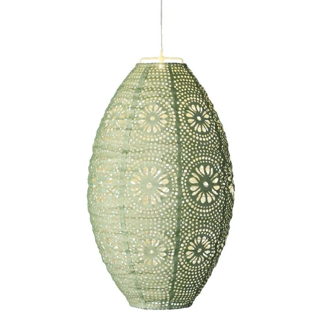 Luminaire Jardin|Eclairage Extérieur|#N/A Suspension de jardin solaire (H38 cm) Lanterne ajourée e Vert