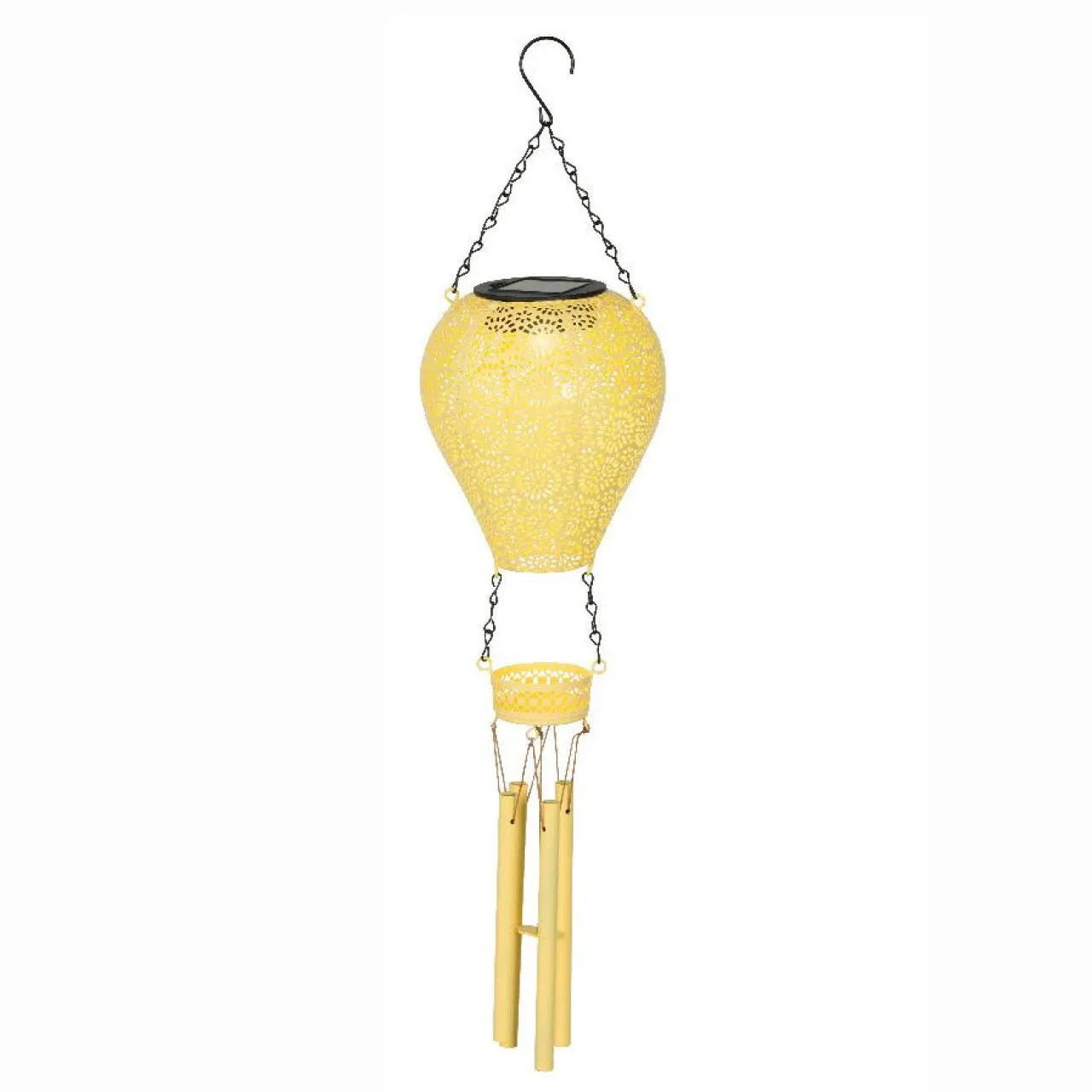 Luminaire Jardin|Eclairage Extérieur|KAEMINGK Suspension de jardin solaire LED (H56 cm) Montgolfière Jaune
