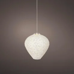 Luminaire Jardin|Eclairage Extérieur|KAEMINGK Suspension de jardin solaire (H28 cm) Lanterne ajourée he Blanc