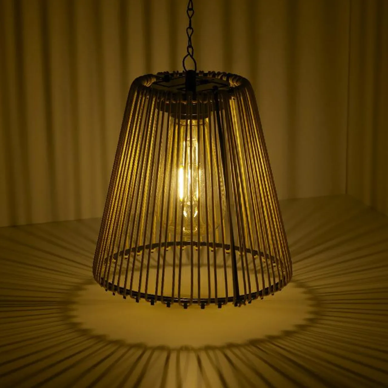 Luminaire Jardin|Eclairage Extérieur|#N/A Suspension de jardin solaire LED (D17,5 cm) Calabre Dée Or