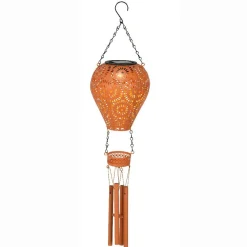 Luminaire Jardin|Eclairage Extérieur|KAEMINGK Suspension de jardin solaire LED (H56 cm) Montgolfière Orange