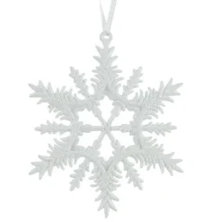 Décoration De Sapin|KAEMINGK Suspension de Noël (D13 cm) Flocon éclat givré Blanc