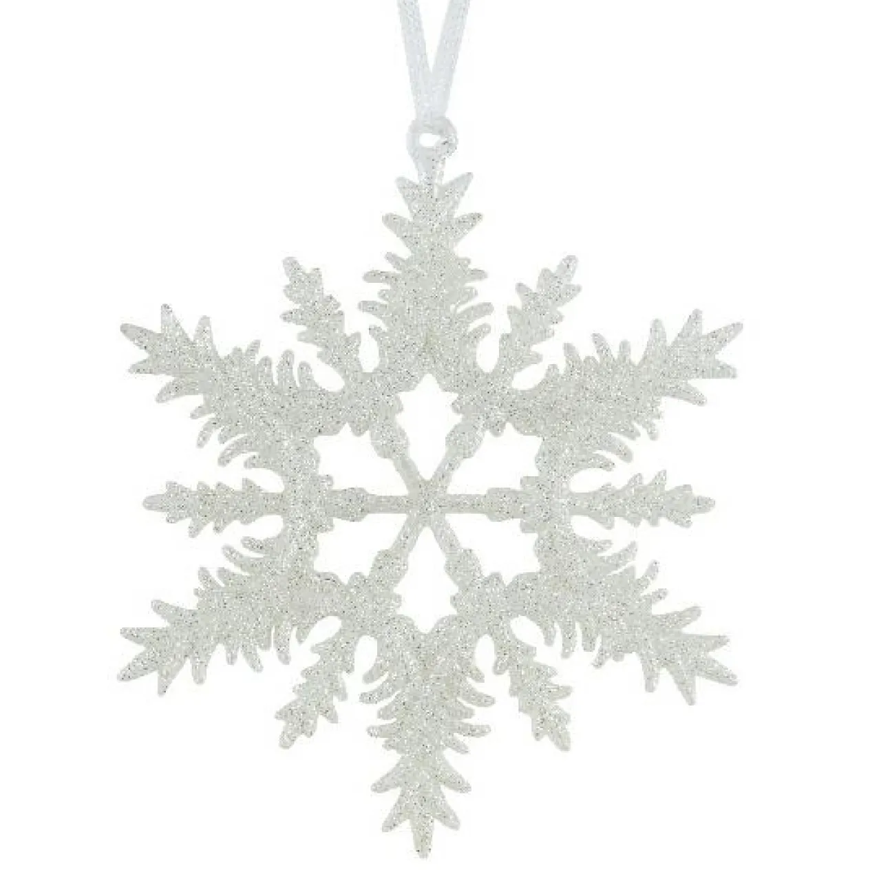 Décoration De Sapin|KAEMINGK Suspension de Noël (D13 cm) Flocon éclat givré pailleté Perle