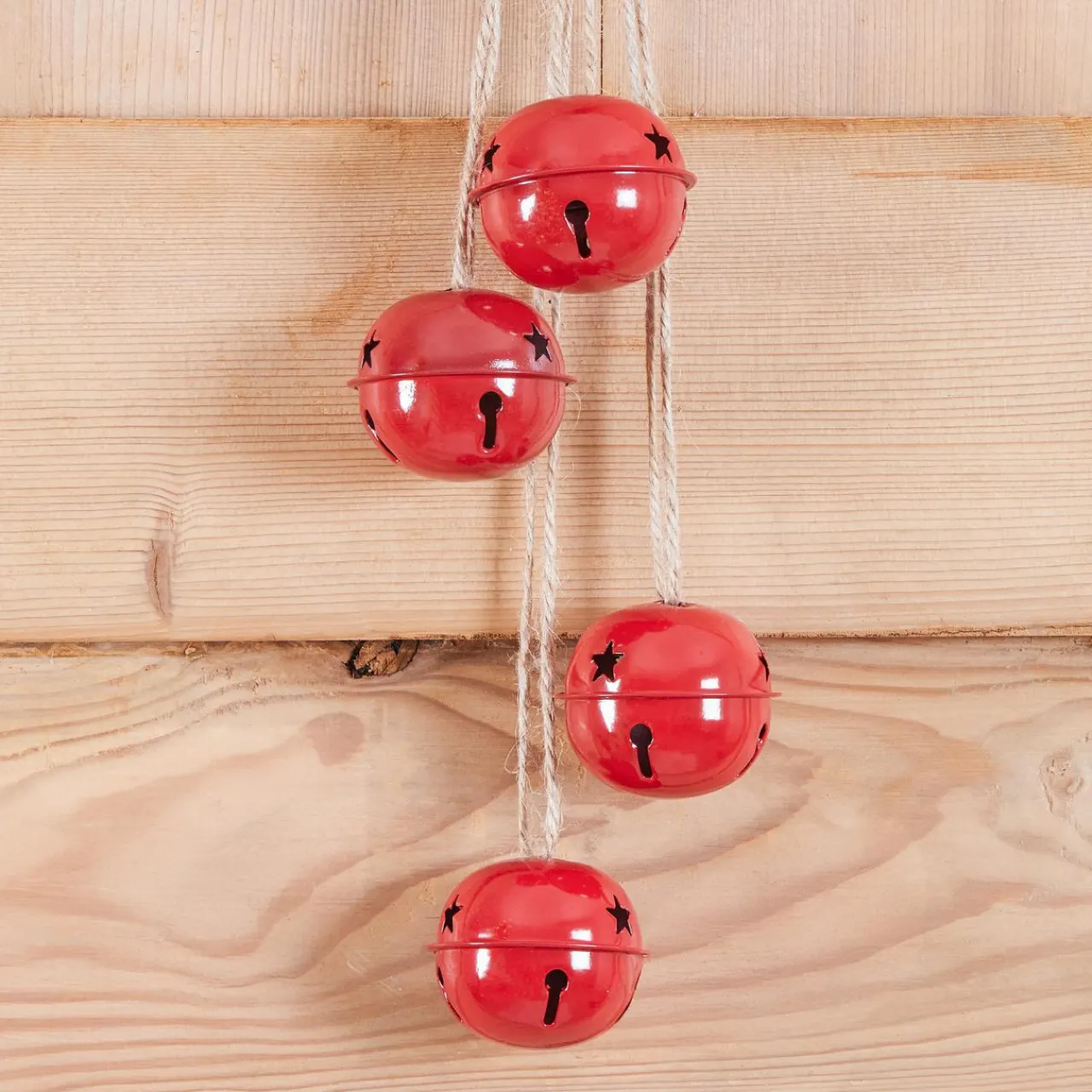 Déco Et Objet De Noël|JJA Suspension de Noël déco (H55 cm) Grelots en métal Rouge