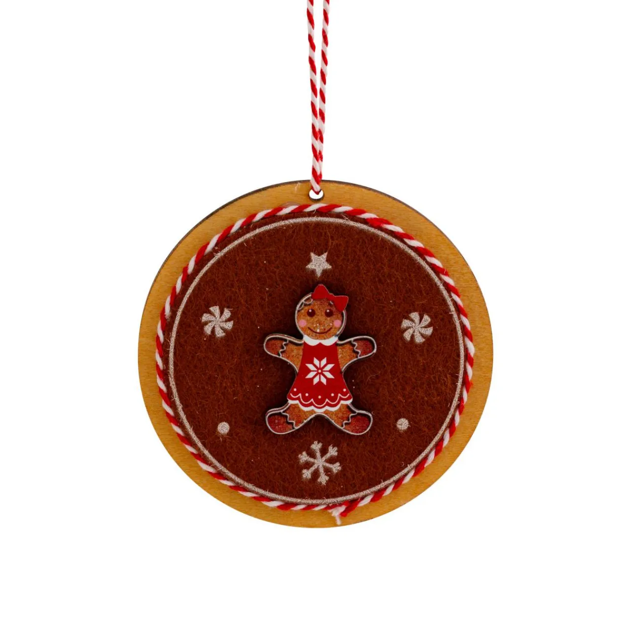 Décoration De Sapin|JJA Suspension de Noël en bois (D9 cm) Rondin Pain d'épices Marron