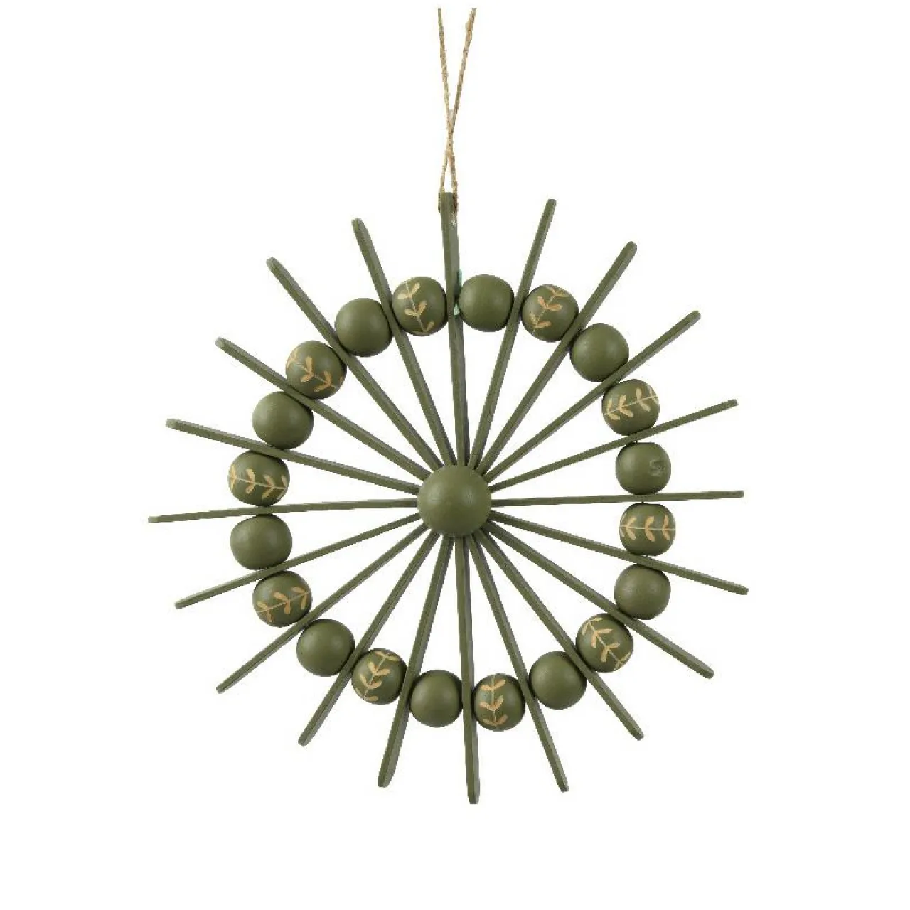 Décoration De Sapin|KAEMINGK Suspension de Noël en bois (D20 cm) Scandinave Vert