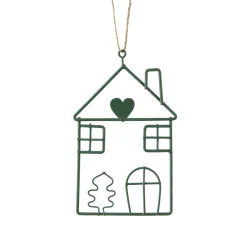 Décoration De Sapin|KAEMINGK Suspension de Noël en métal (H13 cm) Maison d'hiver clair Vert