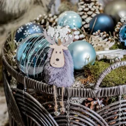 Décoration De Sapin|KAEMINGK Suspension de Noël (H19 cm) Cerf Melo Marron foncé