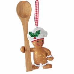 Décoration De Sapin|CHRISTMAS INSPIRATIONS Suspension de Noël (H8 cm) Cuillère Marron