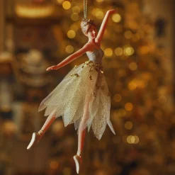 Décoration De Sapin|KAEMINGK Suspension de Noël (H16 cm) Fée danseuse Or