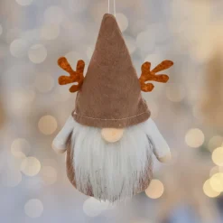 Décoration De Sapin|JJA Suspension de Noël (H16 cm) Lutin petit renne Marron clair