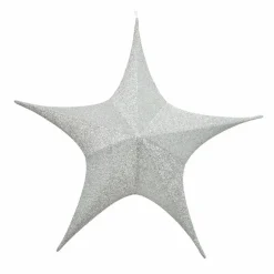 Personnage, Objet Grand Format|Déco Et Objet De Noël|KAEMINGK Suspension géante (D135 cm) Étoile de Noël Christmas Argent