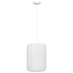 Lampe Suspension|Atmosphera, cru017dateur d'intu017drieur Suspension luminaire coton (25 x 35 cm) Toby Blanc