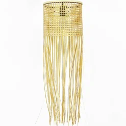 Lampe Suspension|EMINZA Suspension lumineuse à franges en bambou (H85 cm) Maoki Naturel