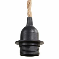 Lampe Suspension|OSTARIA Suspension lumineuse chanvre (H90 cm) Corde Naturel et Noir