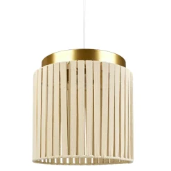 Lampe Suspension|OSTARIA Suspension lumineuse coton et métal (D28 cm) Khéops Or