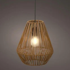 Luminaire Jardin|Eclairage Extérieur|KAEMINGK Suspension lumineuse de jardin à piles 15 LED (H27 cm) Messya Marron