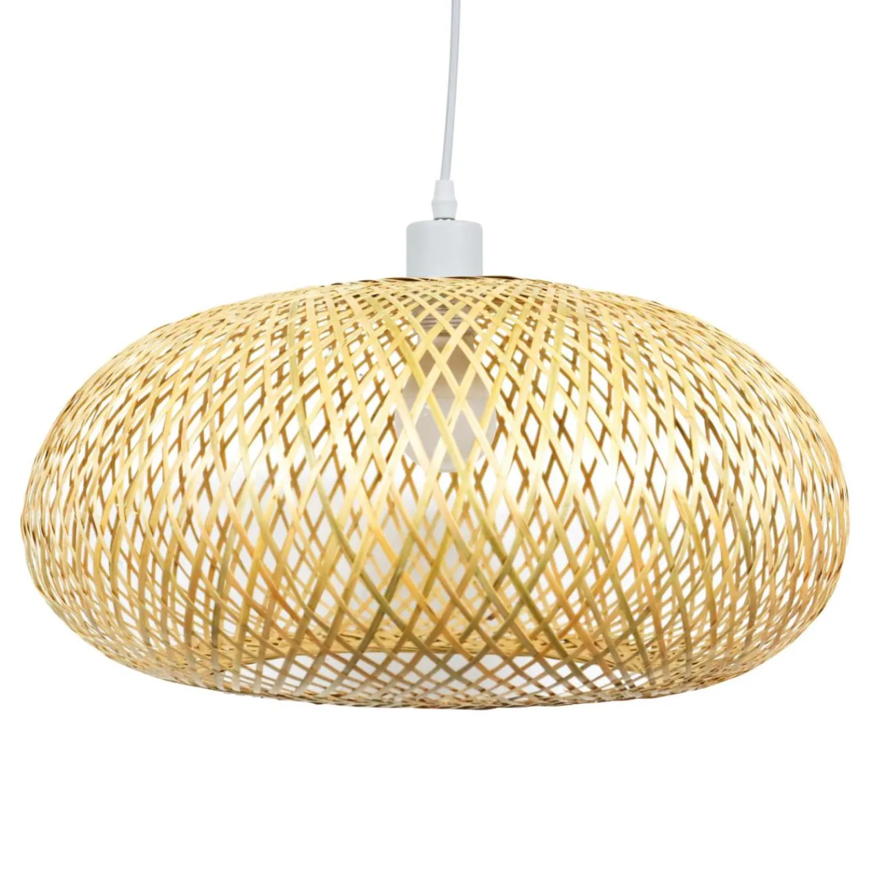 Lampe Suspension|EMINZA Suspension lumineuse en bambou (D46 cm) Rotana Naturel