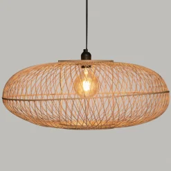 Lampe Suspension|ATMOSPHERA Suspension lumineuse en bambou (D60 cm) Loren Naturel