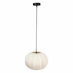Lampe Suspension|OSTARIA Suspension lumineuse en coton (D32 cm) Intensa Beige