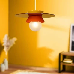 Lampe Suspension|OSTARIA Suspension lumineuse en céramique (D26 cm) Bagliore Orange