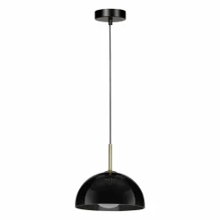 Lampe Suspension|OSTARIA Suspension lumineuse en verre (D20 cm) Luméa Noir