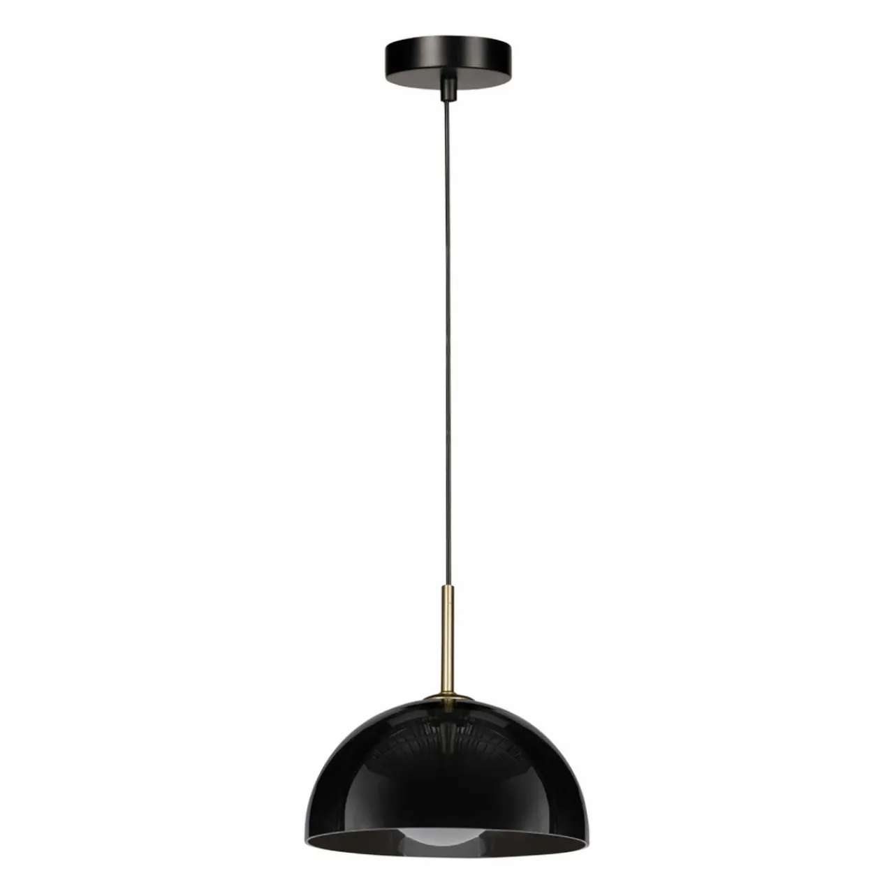 Lampe Suspension|OSTARIA Suspension lumineuse en verre (D20 cm) Luméa Noir