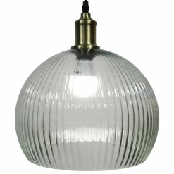 Lampe Suspension|EMINZA Suspension lumineuse en verre (D30 cm) Velden Transparent