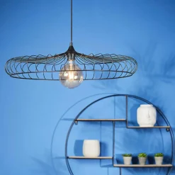 Lampe Suspension|OSTARIA Suspension lumineuse métal (D65,5 cm) Lisa Noir